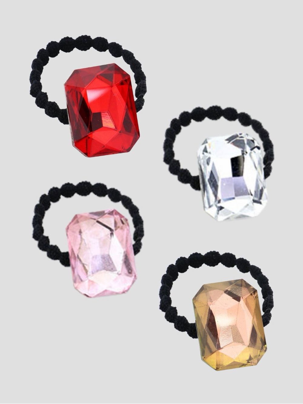 Crystal Square Accented Stretch Hairband (Select One)